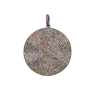 Spinel Multi Colored Disc Pendant