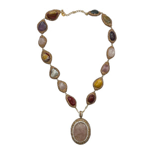 Champagne And Gemstone Necklace