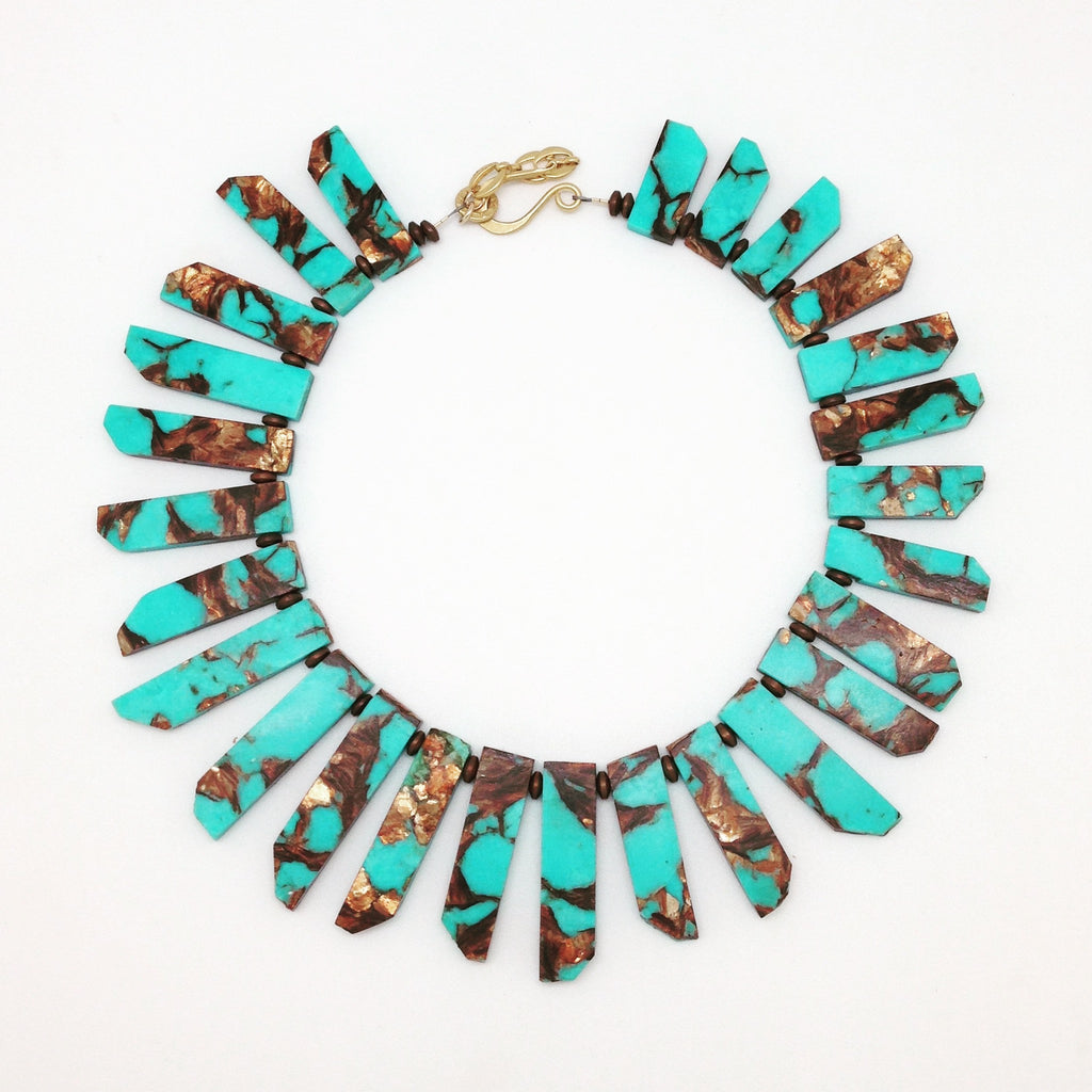 Turquoise Spike Necklace