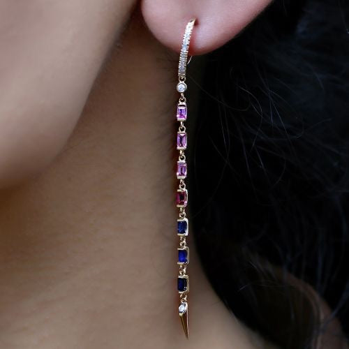 Colorful Diamond Earring