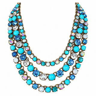 Set Turquoise Multi Strand Necklace
