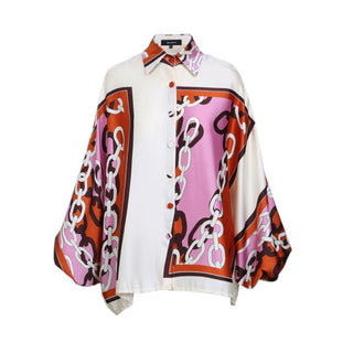 Chainlink Orange And Pink Blouse