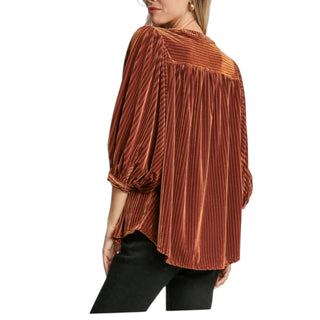 Copper V Neck 3/4 Top