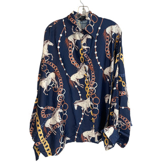 Navy Horse Dolma Blouse