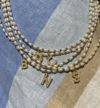 Pearl Initial Necklace