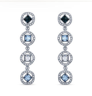 Multi Colored Blue Drop Earrings