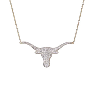 Delicate Diamond Longhorn Necklace