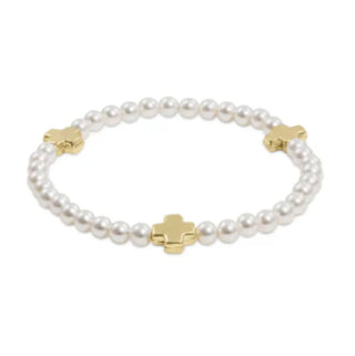 Faith Pearl Stretch Bracelet
