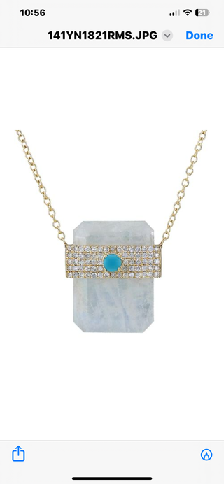 Moonstone And Diamond Drop