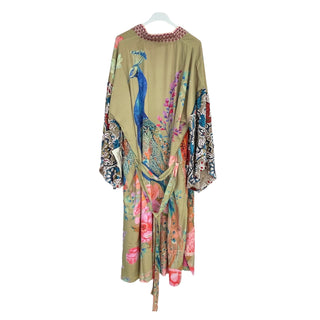Olive Peacock Kimono