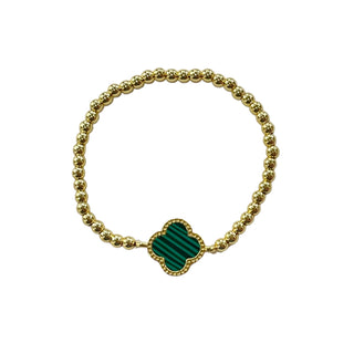 Stretch Clover Gemstone Bracelet