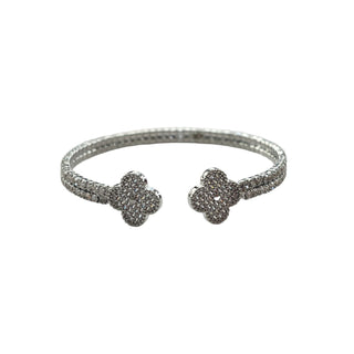 CZ Clover Flex Bracelet