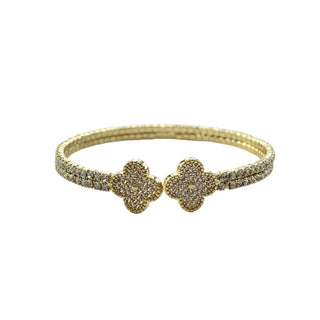 CZ Clover Flex Bracelet