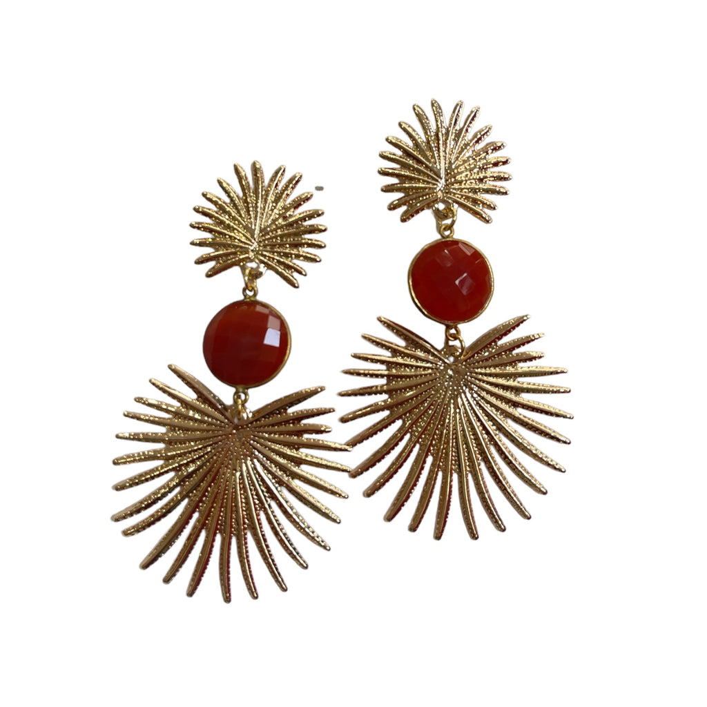 Gemstone Sunburst Statement Earring BEYOND BAROQUE