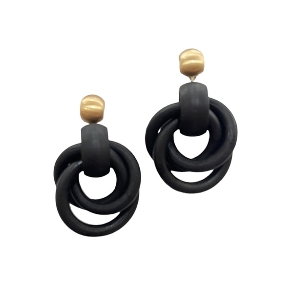 Wood  Circle Earrings
