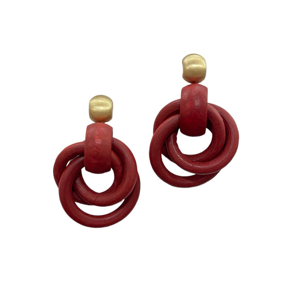 Wood  Circle Earrings