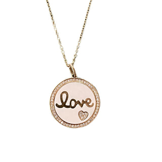 Diamond LOVE Disc Charm