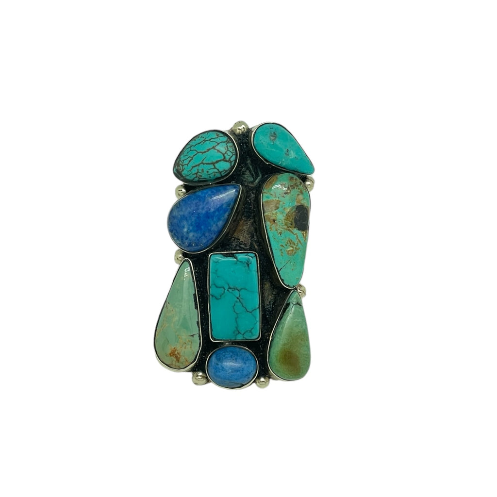 Turquoise And Lapis Ring