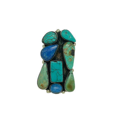 Turquoise And Lapis Ring