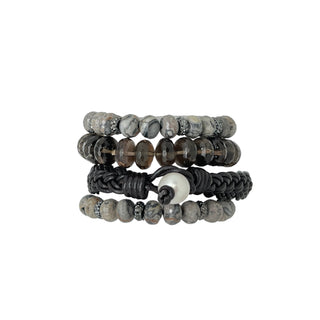 Grey Stretch Bracelet Set