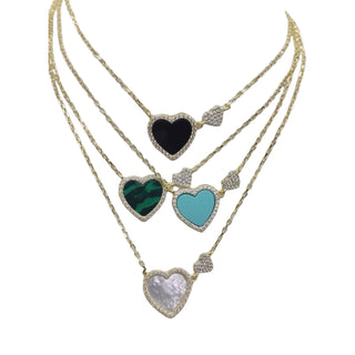 CZ Double Heart Necklace