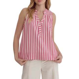 Pink Striped Summer Top