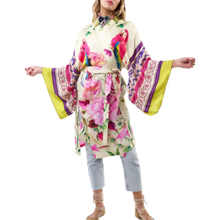 Tropical Hand Beaded Kimono