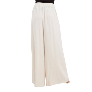 Linen Blend Wide Leg Pant