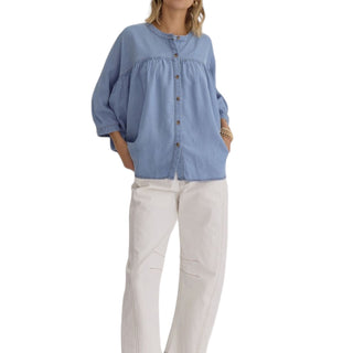 Summer Denim Button Up Shirt