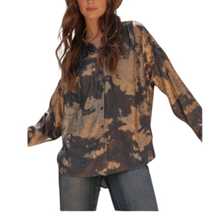 Gold And Denim Blouse
