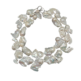 Large Baroque Freshwater Pearl Double Strand Necklace