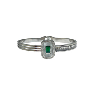 Green And Silver Bracelet Stack