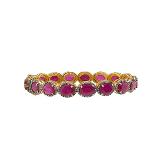 Ruby And Diamond Bangle Bracelet