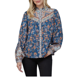 Teal Blue Multi Print Blouse