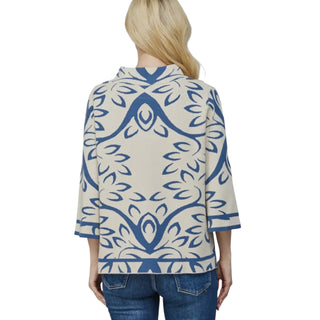Periwinkle And Cream Sweater