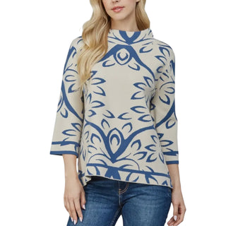 Periwinkle And Cream Sweater