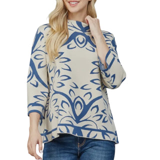 Periwinkle And Cream Sweater