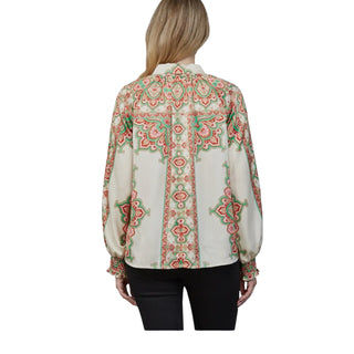 Cream Multi Print Blouse