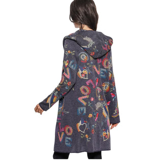 "LOVE" Embroidered Coat
