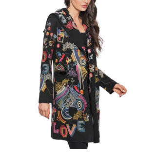 "LOVE" Embroidered Coat