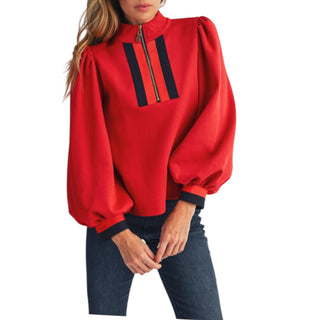 Preppy Red Sweatshirt
