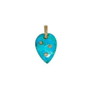 Turquoise Heart With Diamond Bale