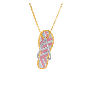 Silver Flipflop Beach Neckace