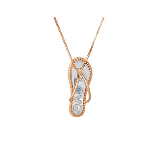 Silver Flipflop Beach Neckace