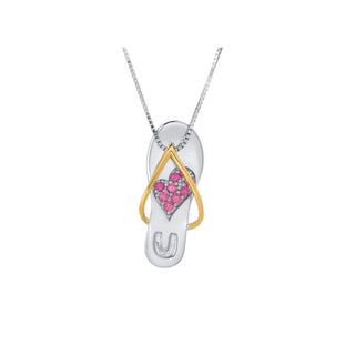 Silver Flipflop Beach Neckace