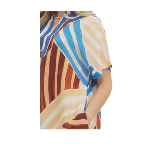 Striped Abstract Sand And Wave Dress