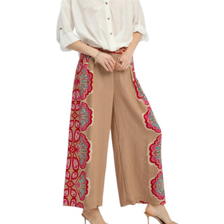 Print Wide Leg Palazzo Pants