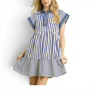 Blue Striped Summer Dress