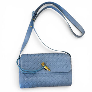 Blue Woven Crossbody Bag
