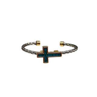 Turquoise Cross Wire Bracelet